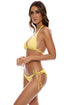 Luli Fama Pura Curiosidad Wavy Ruched Back Tie Side Bottom